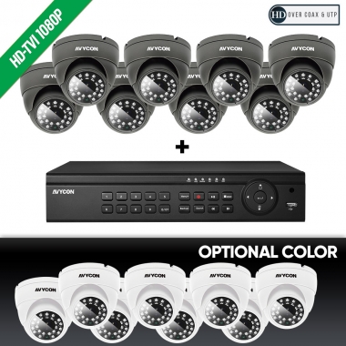8 channel DVR with 8 IR eyeball security cameras