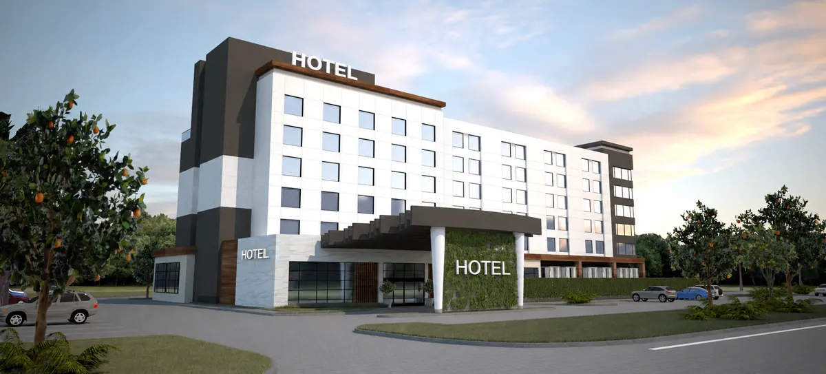 Multi-story hotel