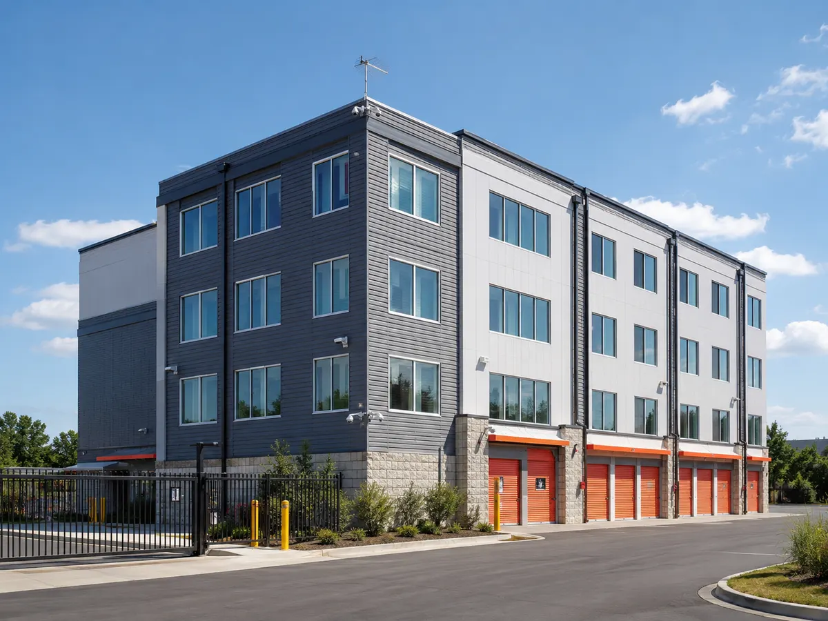 Three-story self storage building