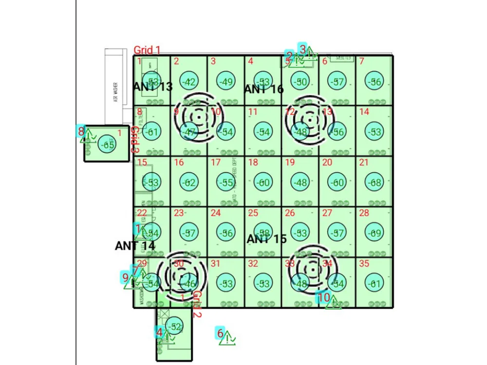 Swisher International grid test passing after the fiber DAS installation